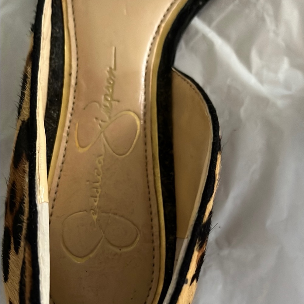 Jessica Simpson Tan and Black Leopard Flats new - Picture 2 of 5